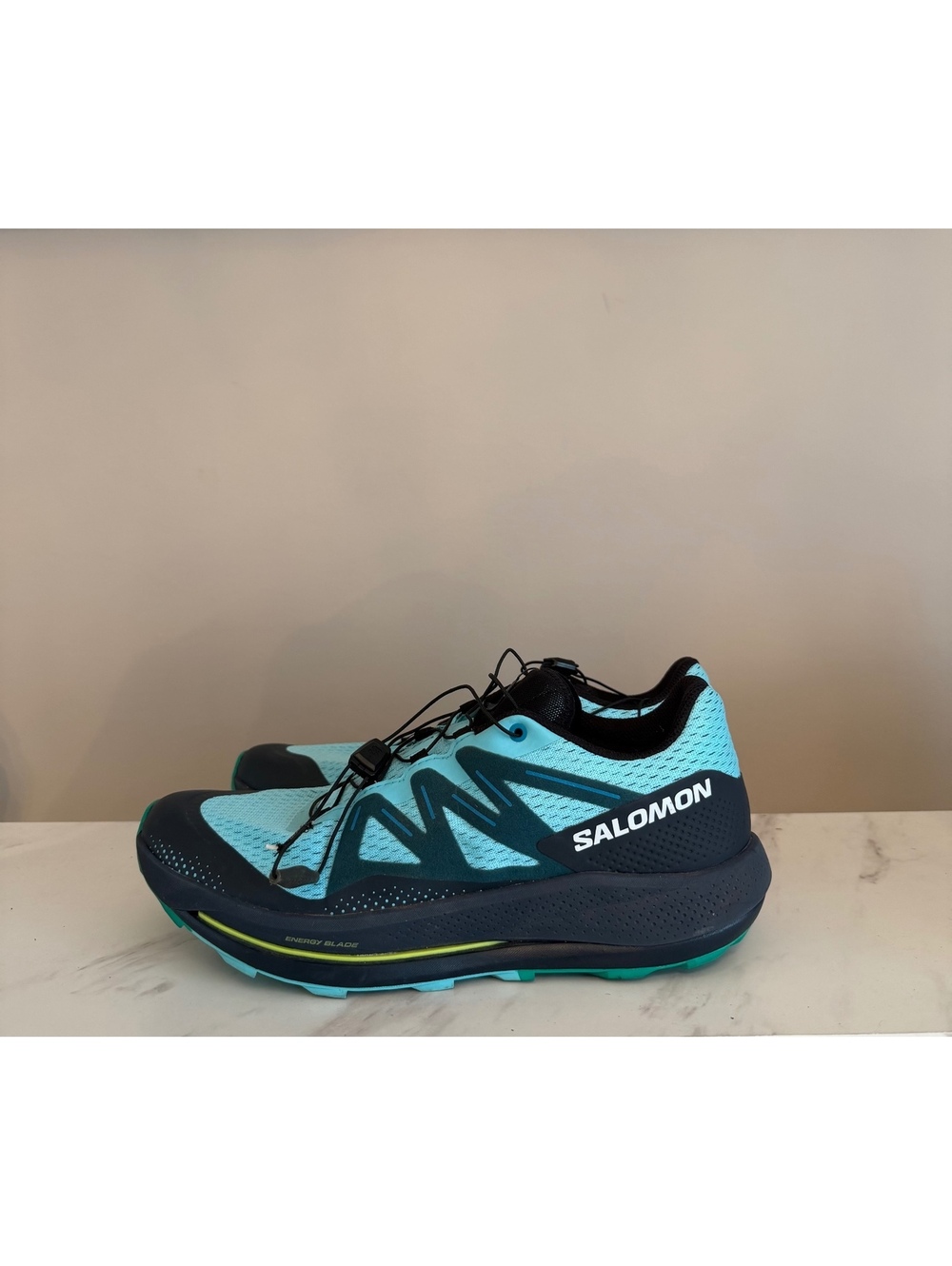 Salomon Pulsar Trail Running Shoes - Men's Size 10 (EUR 44) Light Blue Dark Navy